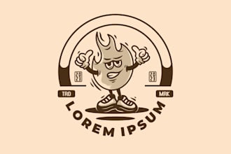 design cute and energetic character mascot logo design service