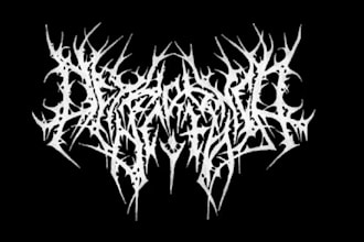 create black, slam, or death metal logo for your band