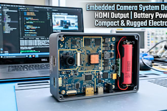 design embedded camera system with hdmi transmitter, rechargeable battery pack