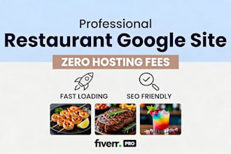 design a restaurant website using google site