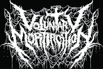 do death, black metal, grindcore, hardcore band logo
