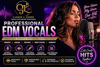 record edm vocals, vocal topline, melody writing for house and trance music