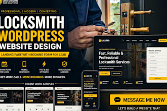 design wordpress locksmith, handyman, home security and plumbing website