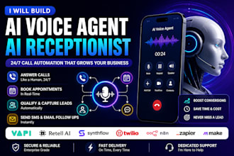 build ai voice agent, ai receptionist with vapi, retell, twilio