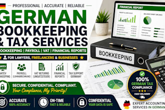 handle german lawyer bookkeeping payroll tax return and financial reports