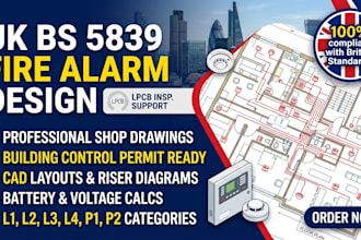 design bs 5839 compliant fire alarm systems for UK building permits