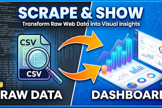 scrape web data and build a custom visualization dashboard