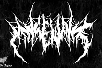 draw thrash metal and heavy metal logo design