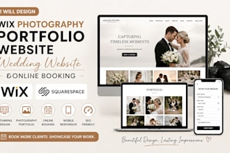 wix photography portfolio website wedding squarespace website and online booking