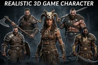 3d realistic character unity anime cartoon prop low poly rpg ue game 3d zombies
