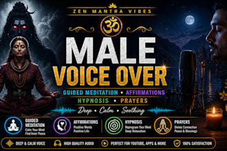 record a voice over for guided meditation, affirmations, hypnosis and prayers