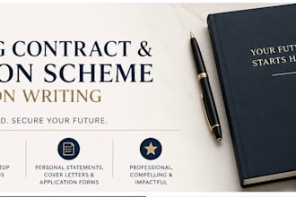 write your training contract or vacation scheme application