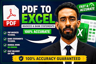 convert pdf invoices and bank statements to excel accurately