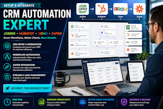 setup jobber crm automation workflow hubspot zoho pipedrive zapier integration