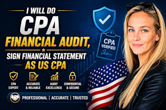 do cpa financial audit, sign financial statement as us cpa