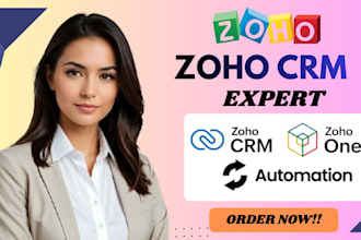 set up zoho CRM zoho one zoho books sites automations