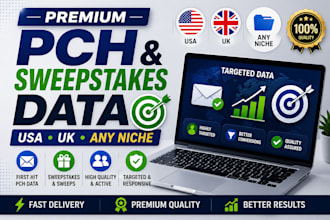 premium first hit p c h leads, sweeps takes leads, UK, USA or any niche