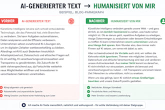 rewrite and humanize ai generated german content