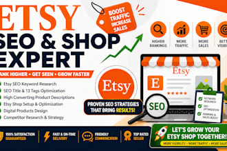 do etsyseo etsy shop setup digital products and promotion to boost sales