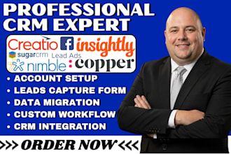 integrate insightly copper nimble sugarcrm creatio crm fb ads zapier automation