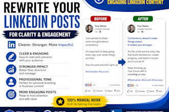 rewrite your linkedin posts for clarity and engagement