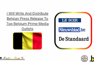 write and distribute belgian press release to top belgium prime media outlets