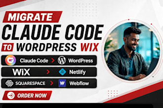migrate claude code to wordpress wix claude code site to squarespace webflow