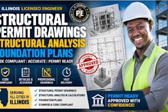 design illinois structural permit drawings structural analysis, foundation plans