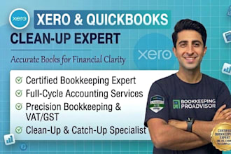 expert xero and quickbooks bookkeeping, clean up, and vat gst reconciliation