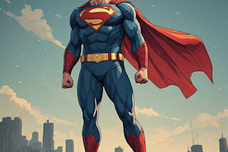 do a superhero character art