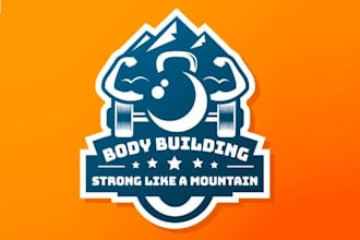 design new style bodybuilding mascot logo design service