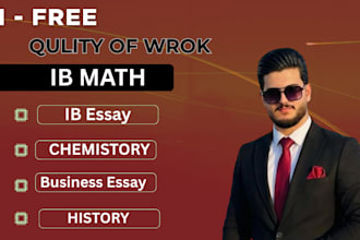do perfectly do ib math ia, history ia, business and chemistry ia