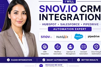 snov io crm integration hubspot salesforce pipedrive automation