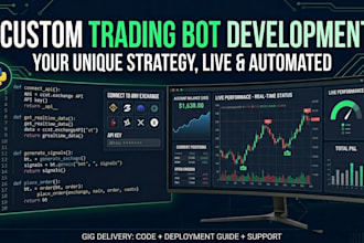 build a custom python trading bot with backtest and live execution
