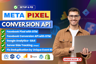 fix meta pixel, fb capi, ga4, meta server side tracking by GTM