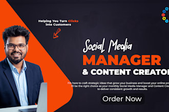 be your social media manager and create engaging content to grow your business