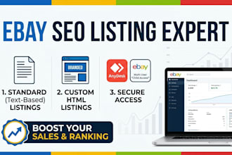 ebay SEO listing expert text HTML listing anydesk