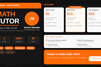 tutor you in primary and high school math with clear, step by step explanation