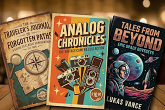 design a vintage style book cover