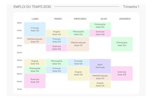 je cree ton emploi du temps personnalise