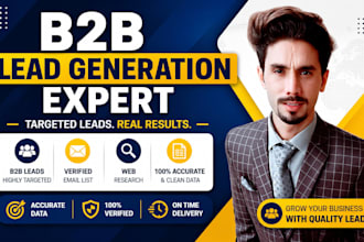 do b2b lead generation, email list building and web research