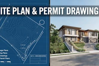 create permit drawings, site plans, civil drawings, drainage plans grading plans