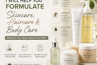 help to formulate skincare haircare and body care products
