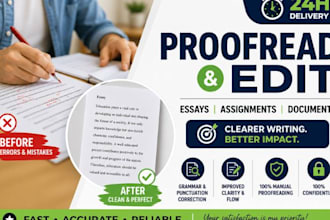 proofread and edit your essays, assignments, or documents fast