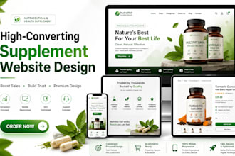 build responsive nutraceutical website health supplement website supplement