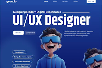 design a modern and professional website UI in figma