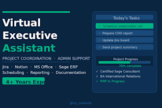 be your reliable virtual executive assistant for scheduling and admin support