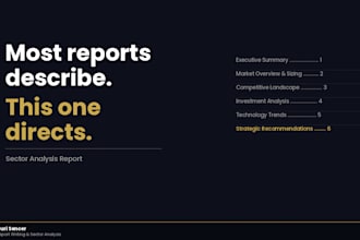 deliver a deep sector analysis report backed by real data