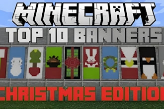 design a minecraft banner logo icon for your youtube and server