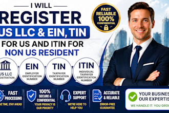 do us llc registration, get ein, tin, itin number for us and non us residents